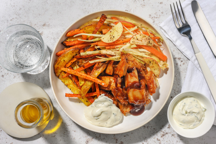 BBQ-marinerte plantebaserte kyllingbiter