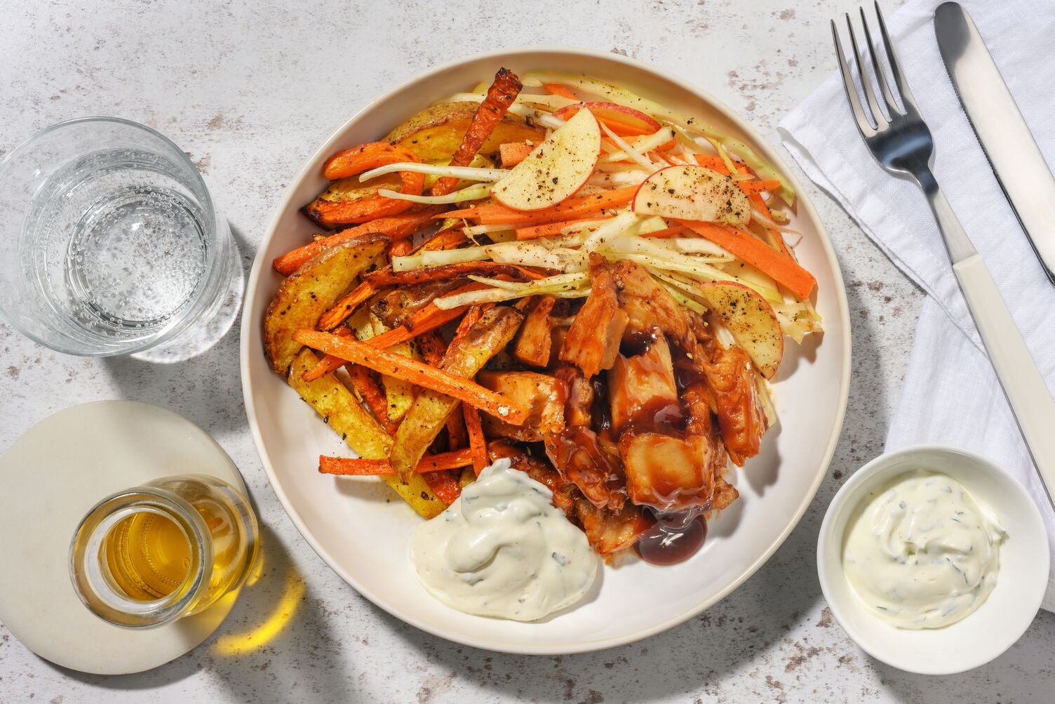 BBQ-marinerade plantbaserade kycklingbitar