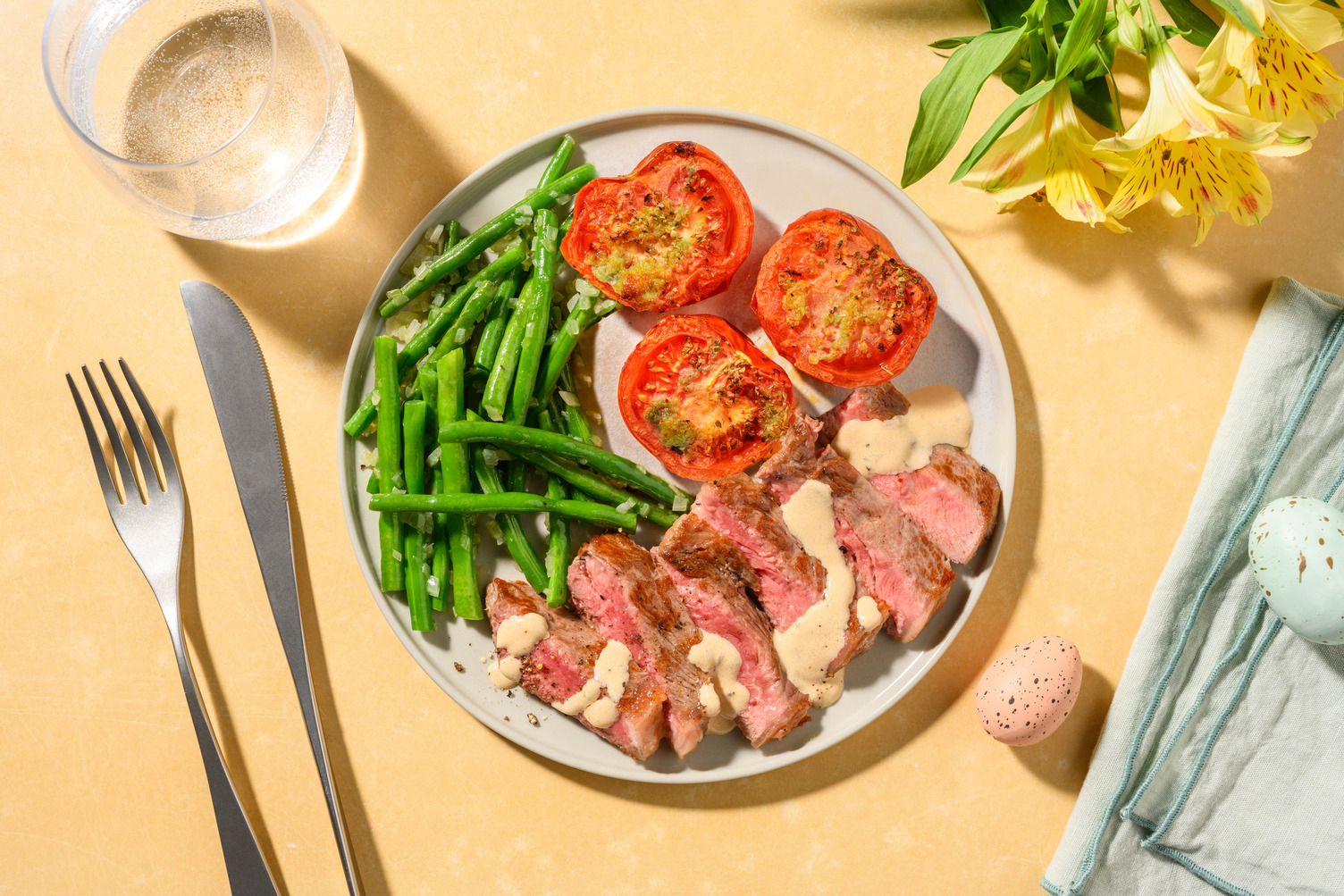 Double Beef in Creamy Peppercorn Sauce