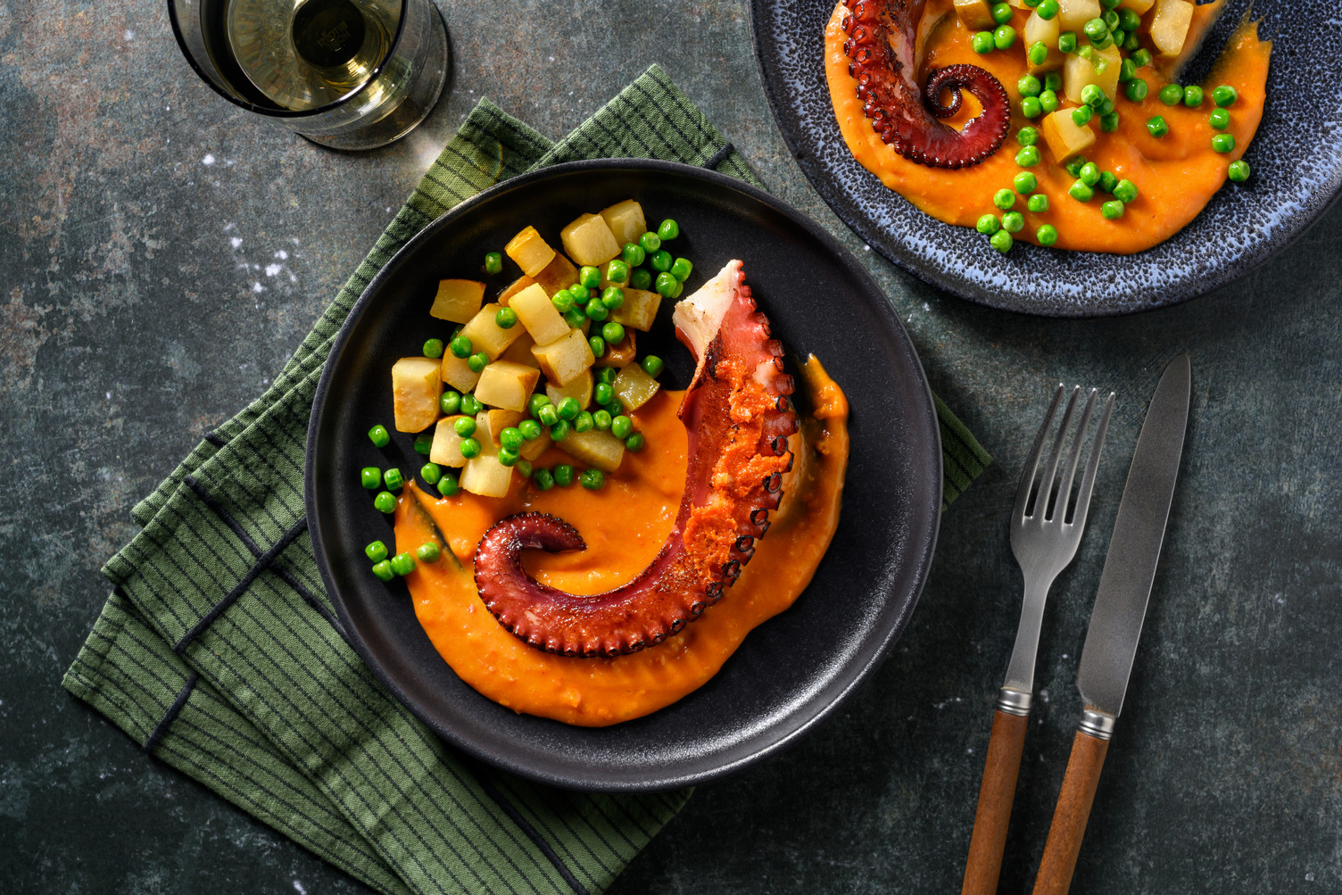 Pulpo con parmentier de sobrasada