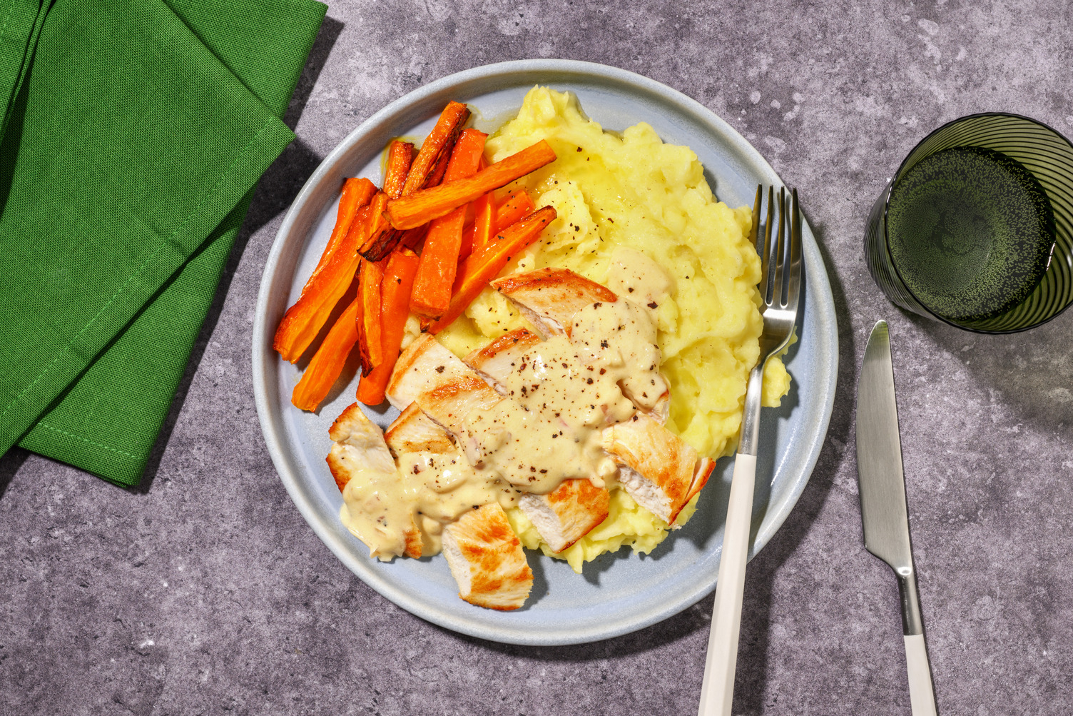 Double Chicken in Creamy Peppercorn Sauce