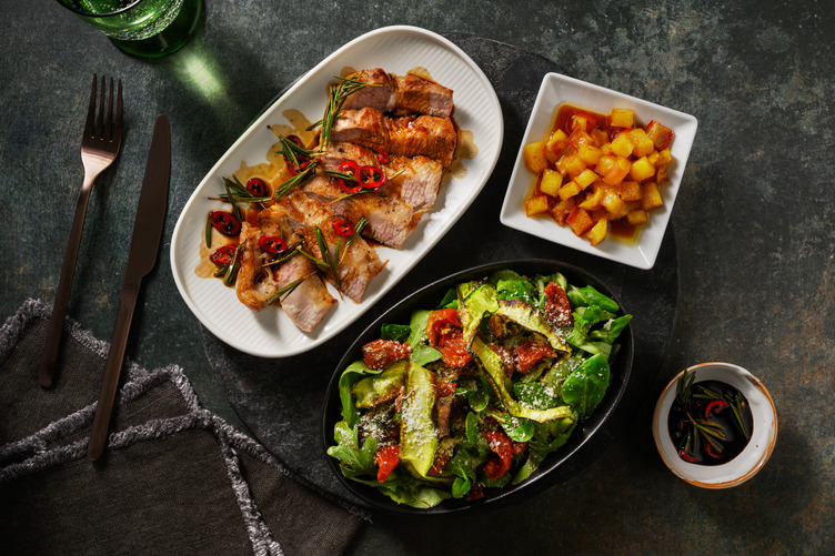 Secreto de cerdo al aceite de romero