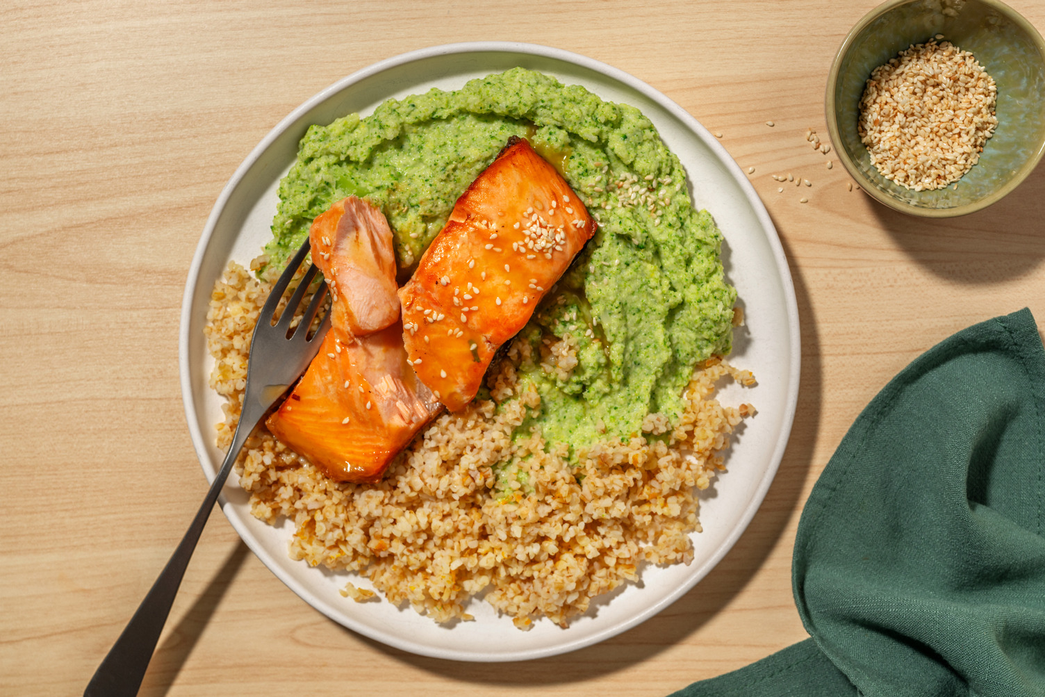 Salmón con salsa de naranja y miel