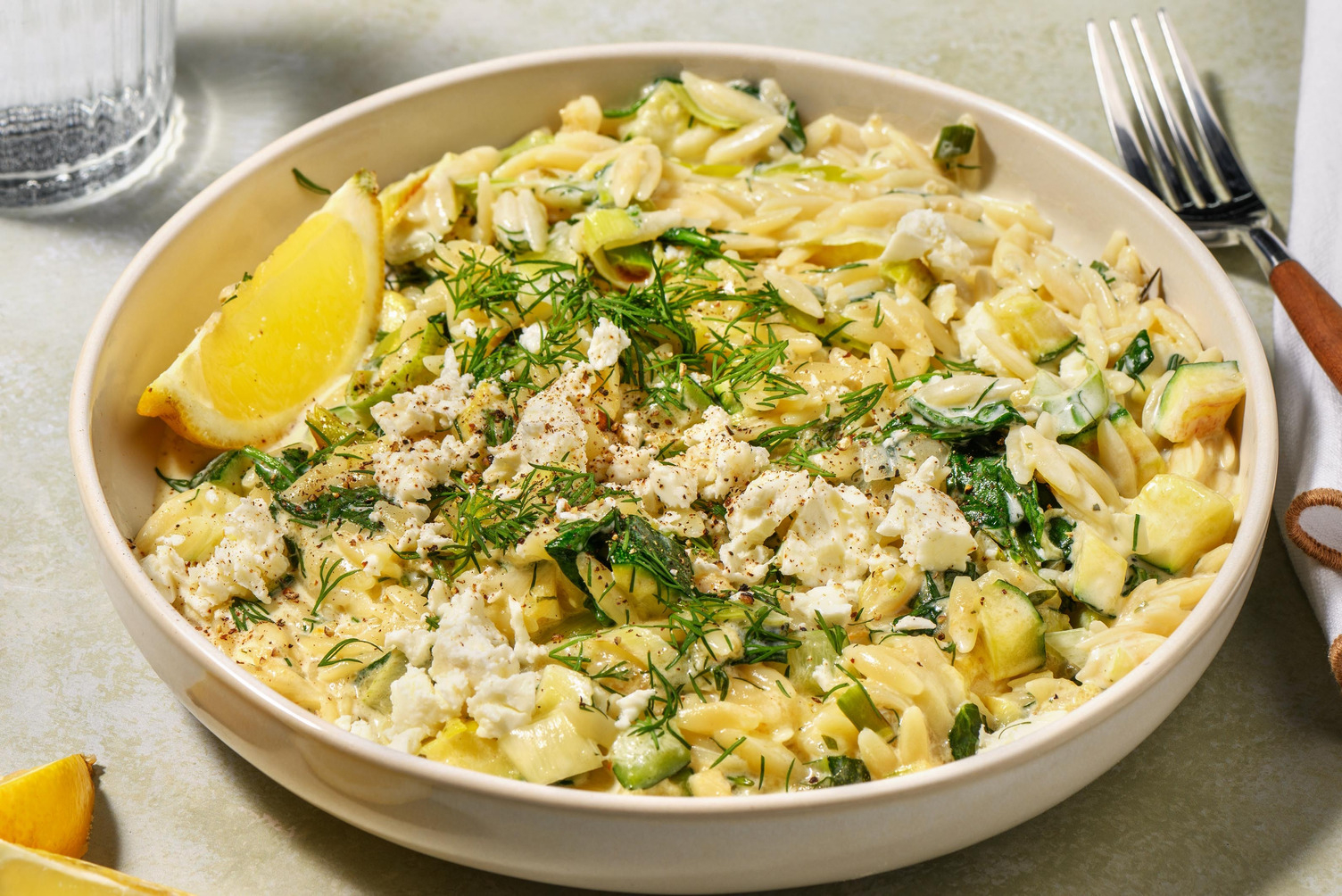 Bacon and Creamy Lemon Orzo