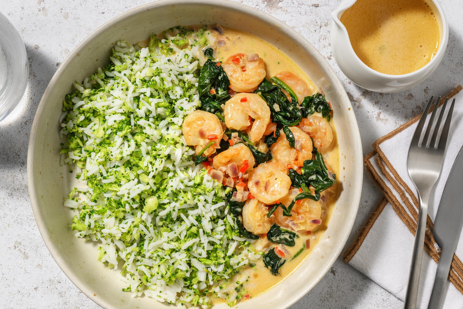 Crevettes en sauce au lait de coco