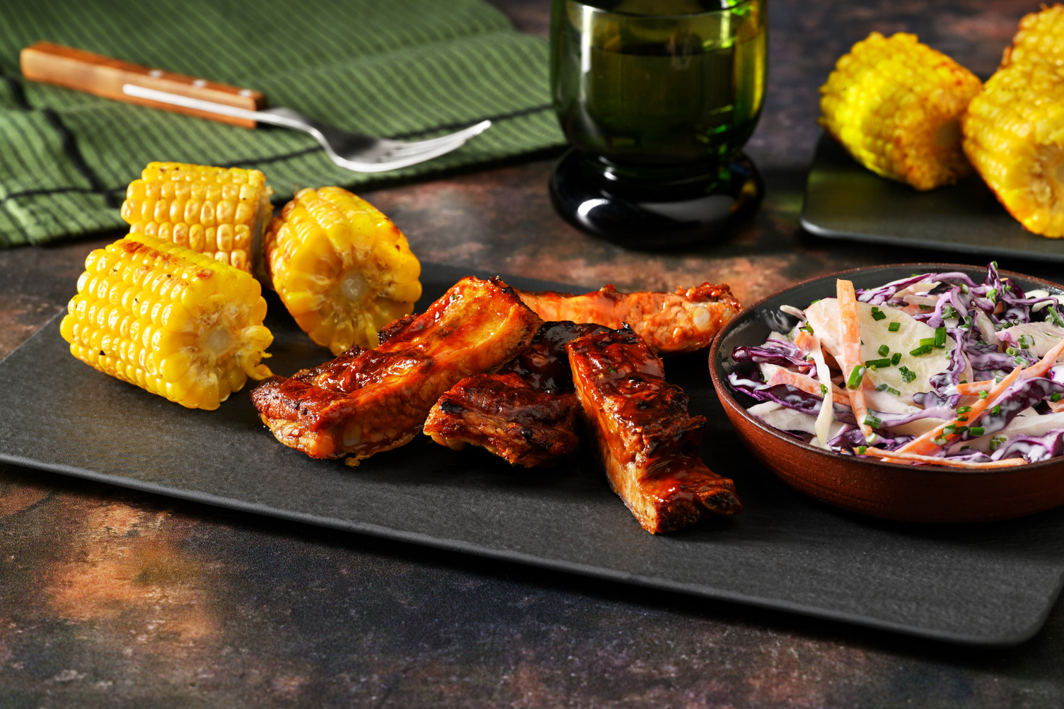 Costine di maiale glassate in salsa barbecue