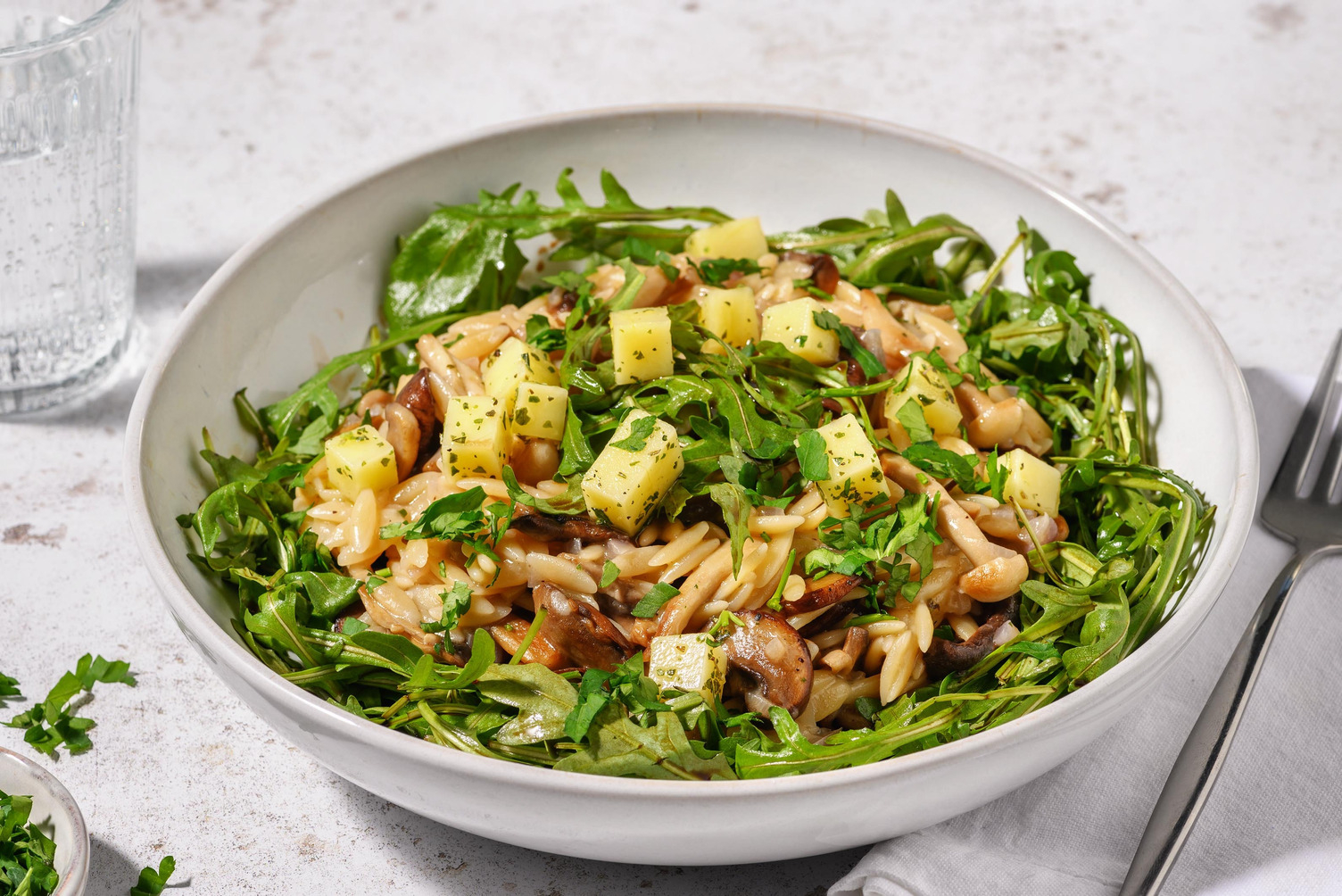 Orzotto aux champignons des bois