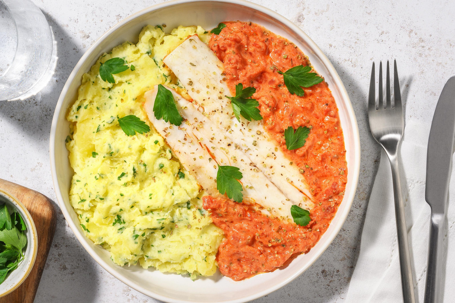 Fischfilet in Tomatencrème