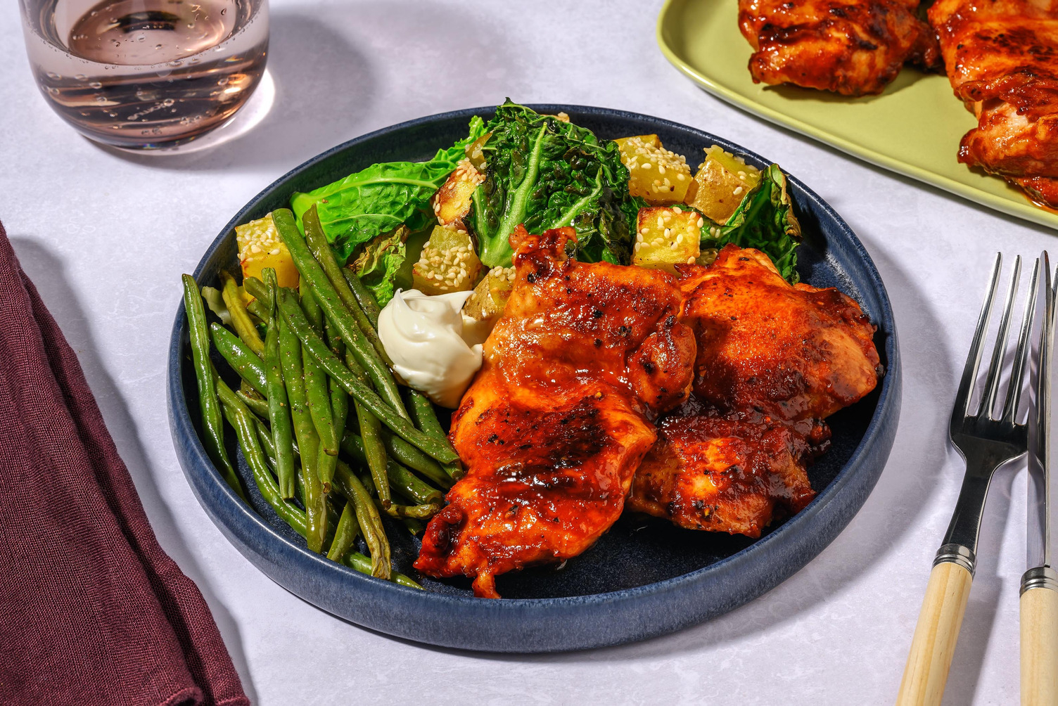 Honeyed Chicken Thigh and Veggie 'Nduja Traybake