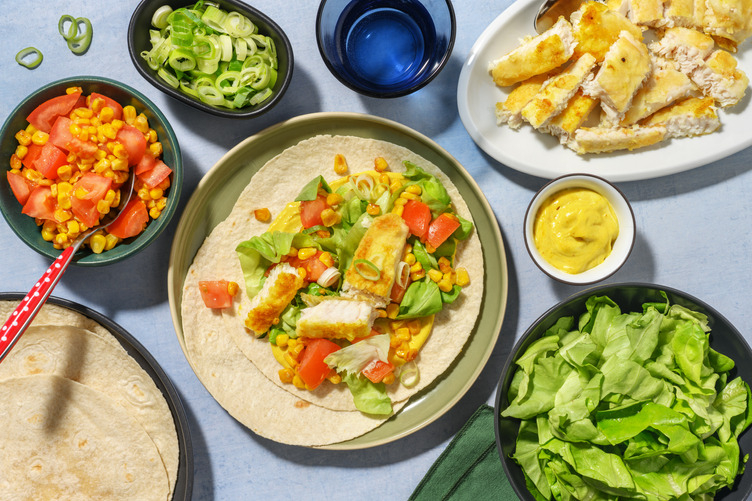 Double Fish Basa Tacos in Curried Aioli