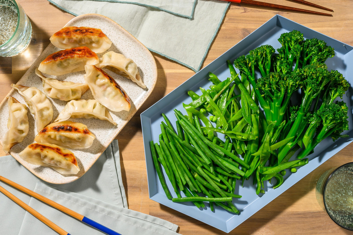Vegetable Gyozas and Green Veg Sides Bundle
