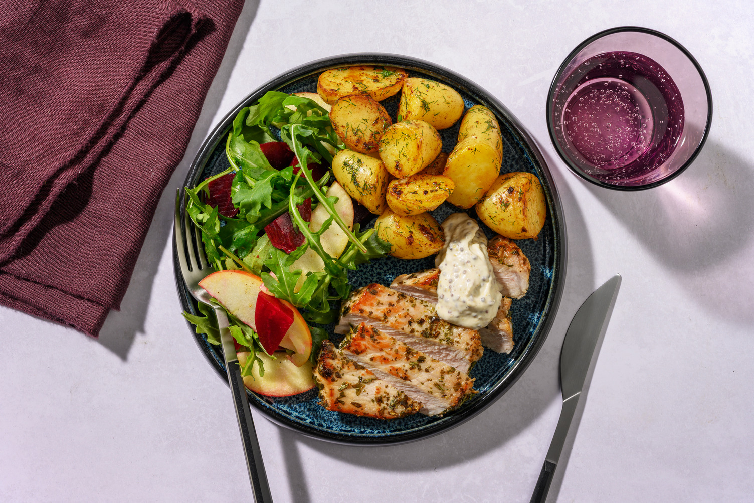 Skandinaviske urtemarinerte svinekoteletter