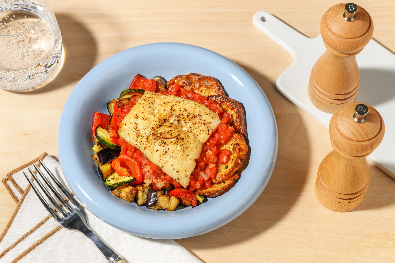 Nuestro tumbet mallorquín con merluza