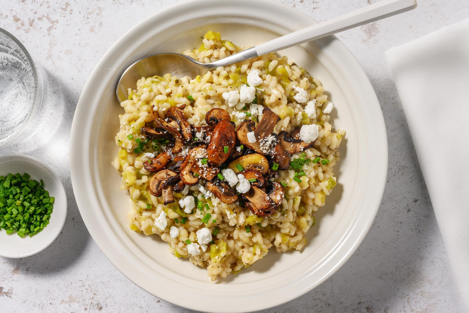 Risotto au fromage de chèvre parfumé à la truffe