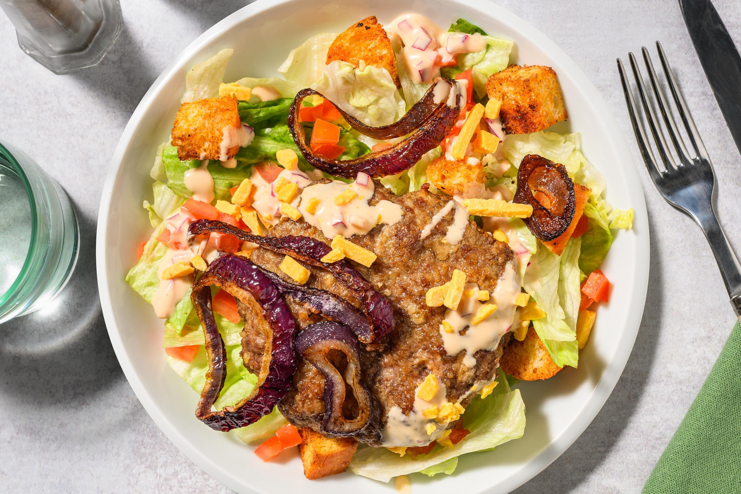 Bowl façon cheeseburger