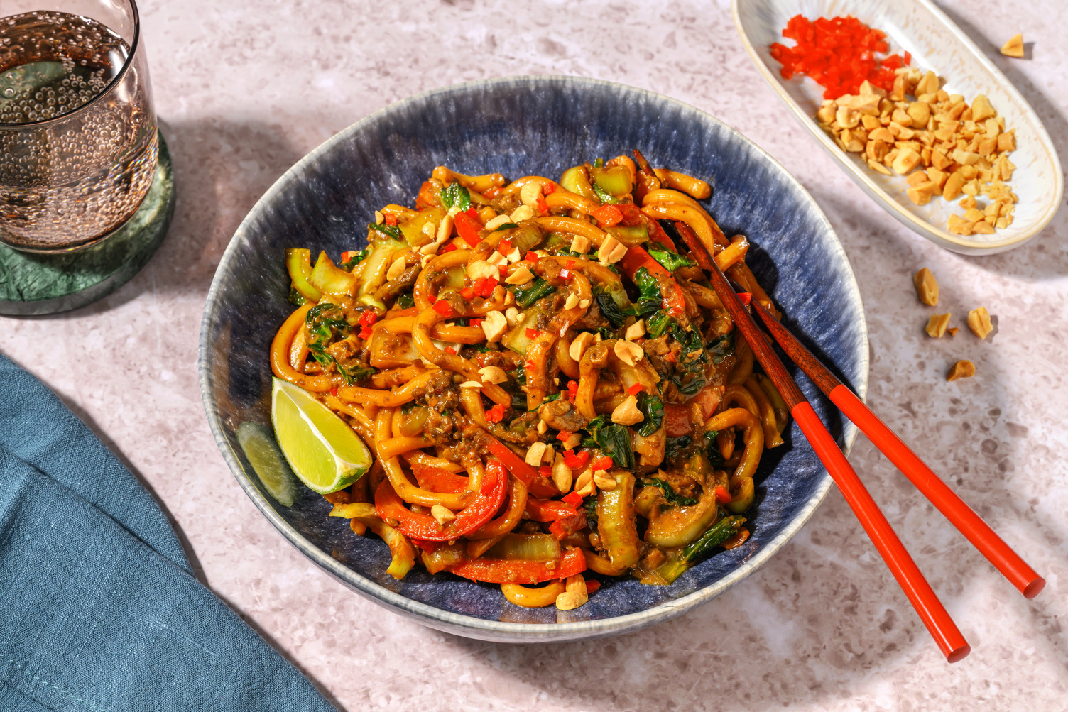 One-pan Peanut and Lime Noodles