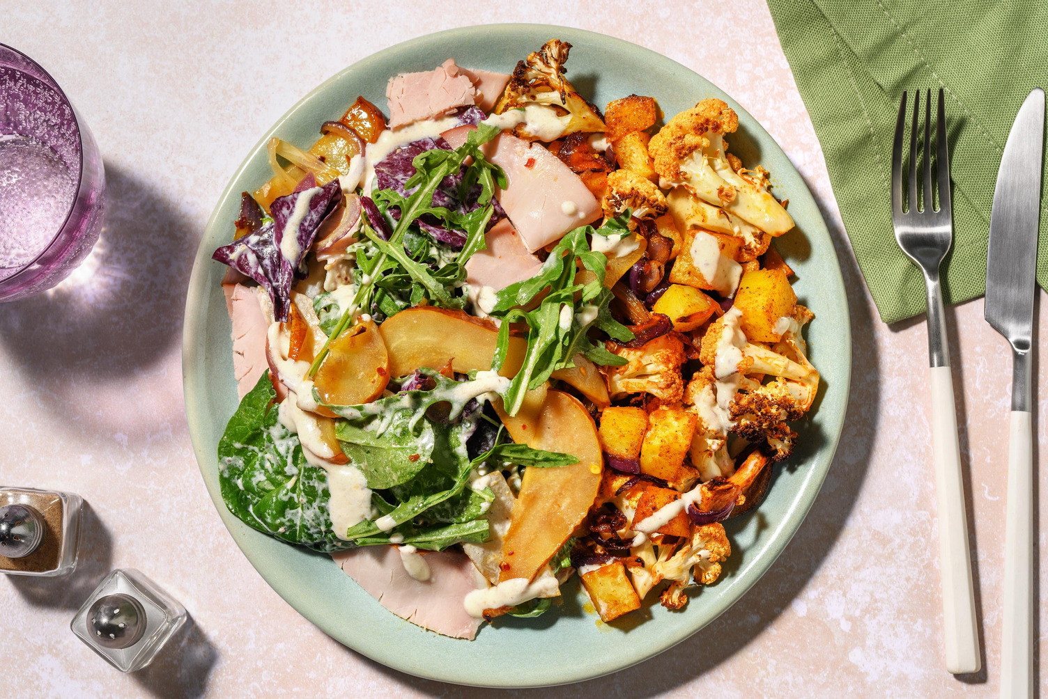 Blumenkohlsalat mit doppelt Krustenschinken