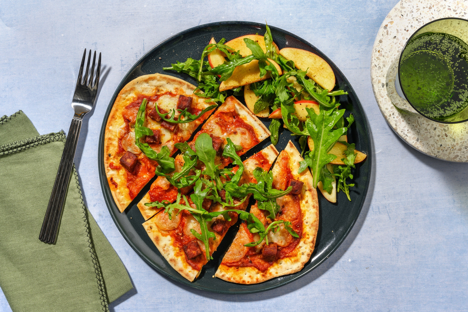 Easy Chorizo and Mozzarella Naanizza