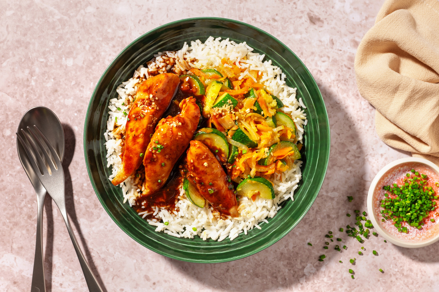 Poulet façon teriyaki & riz précuit