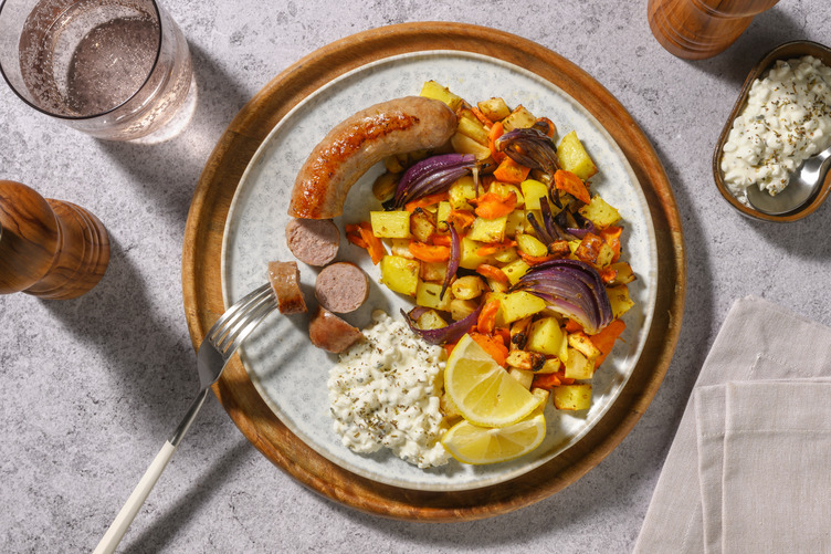 Tout au four : saucisse de Toulouse & légumes