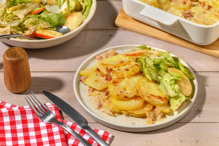 Racliflette aux lardons & pommes de terre