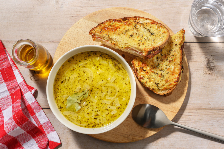 Soupe à l'oignon & croque jambon du comptoir