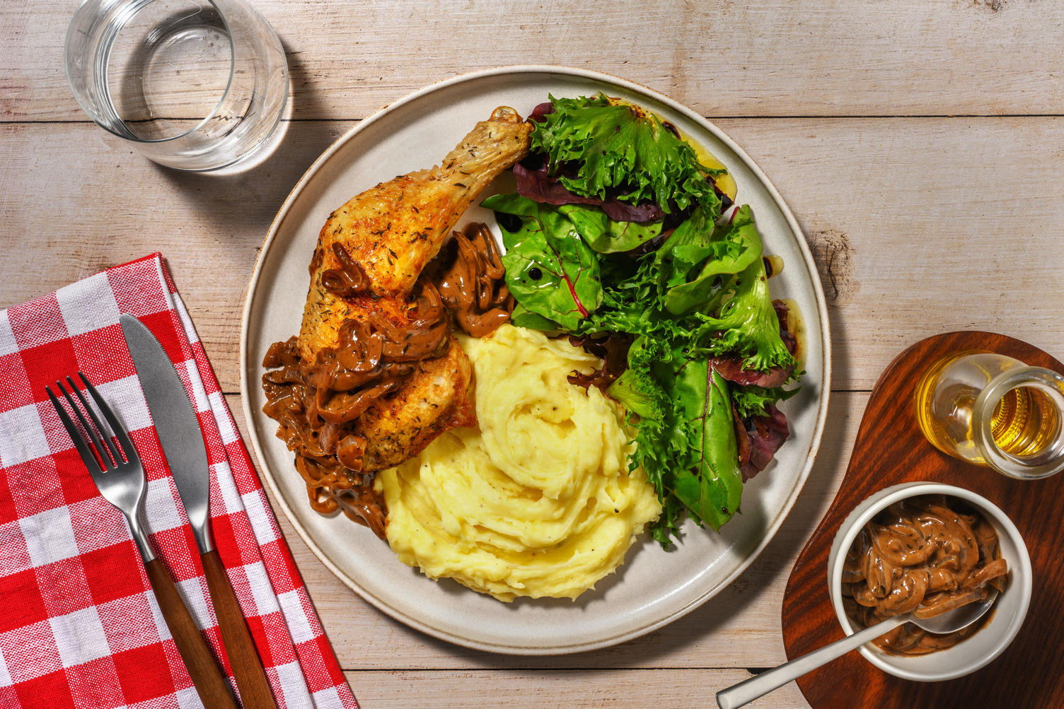 Poulet Label Rouge & aligot au cantal AOP