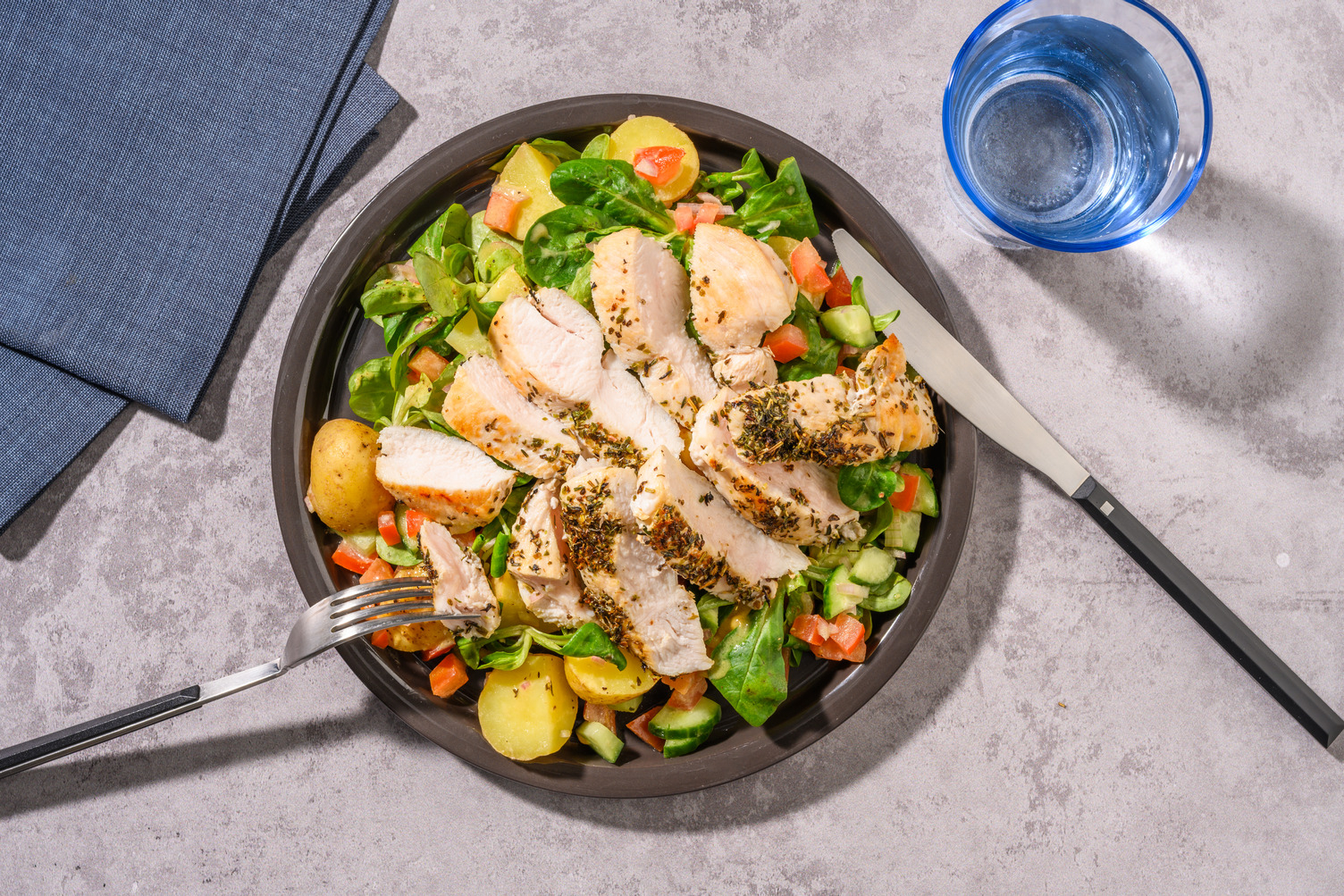 Mediterranean Chicken and Potato Salad