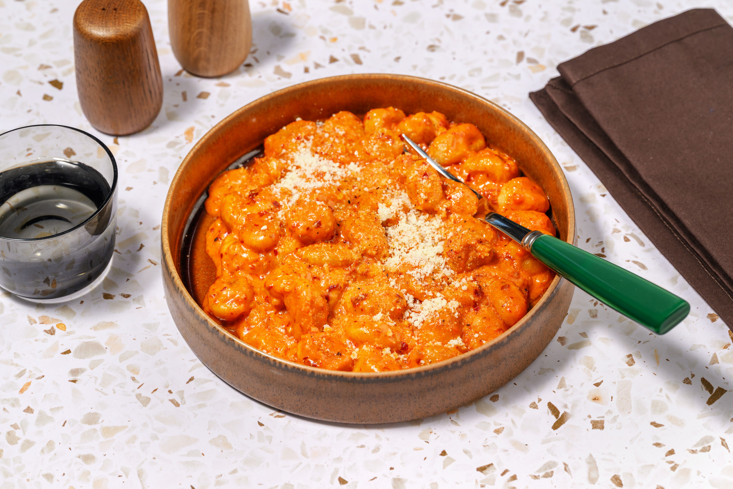 Gnocchis cremosos con sobrasada de Mallorca