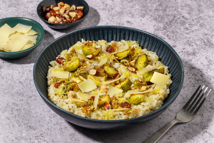 Risotto au parmesan AOP & choux de Bruxelles