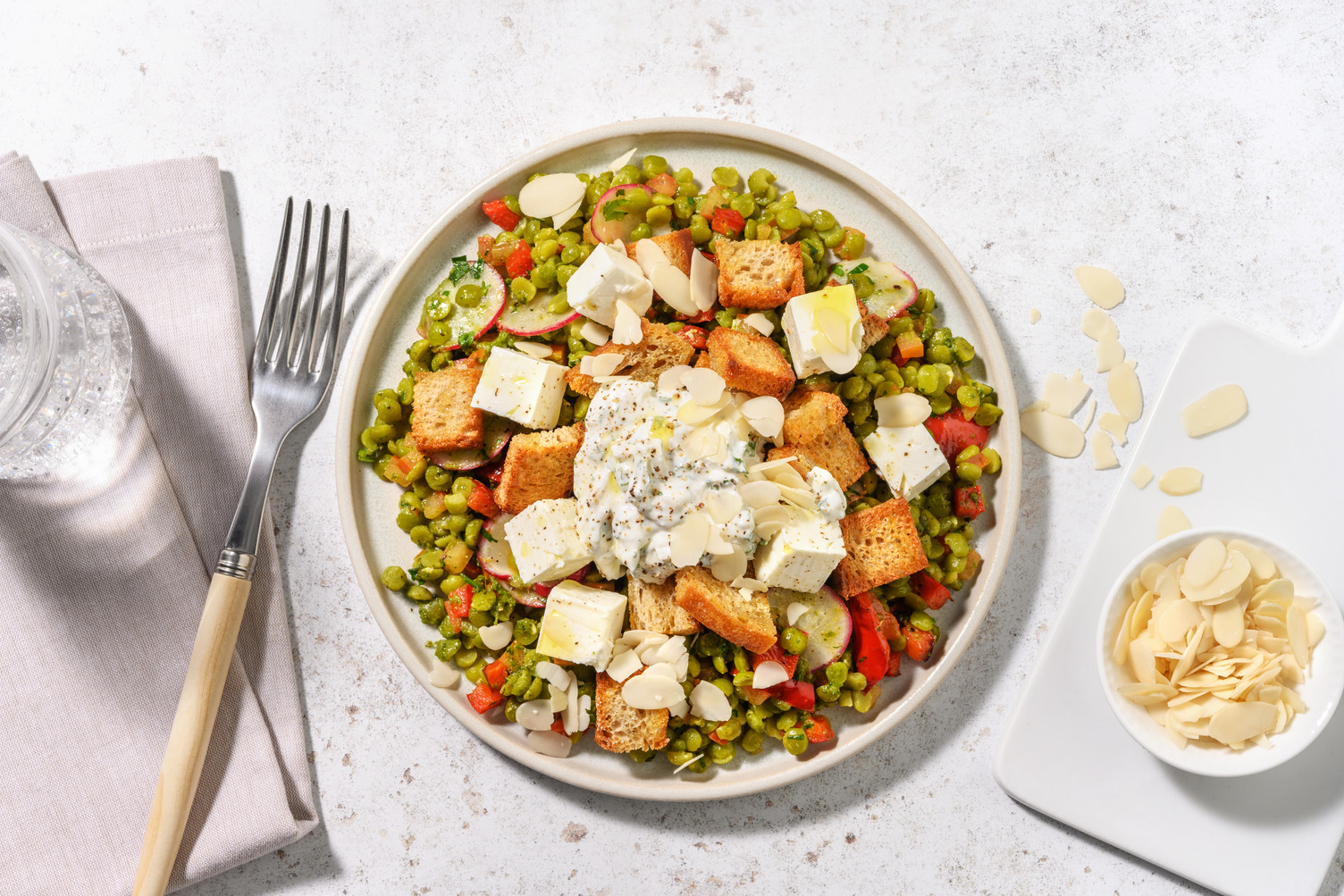 La Crétoise : lentilles & tomates au sarasson