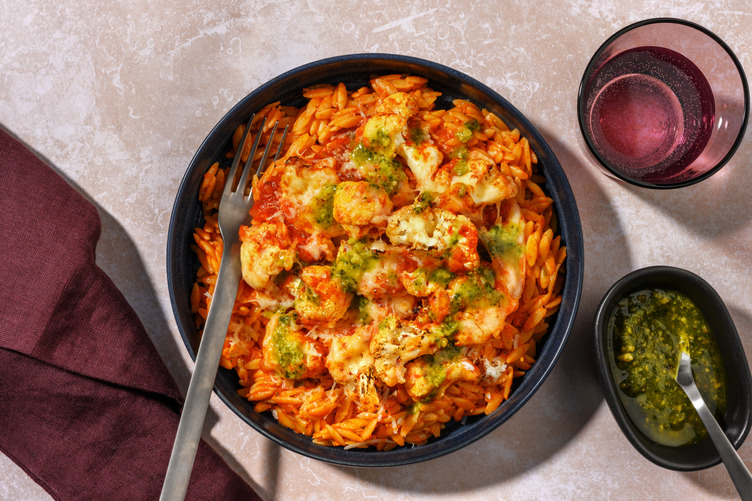 Gratin de chou-fleur façon parmigiana & orzo