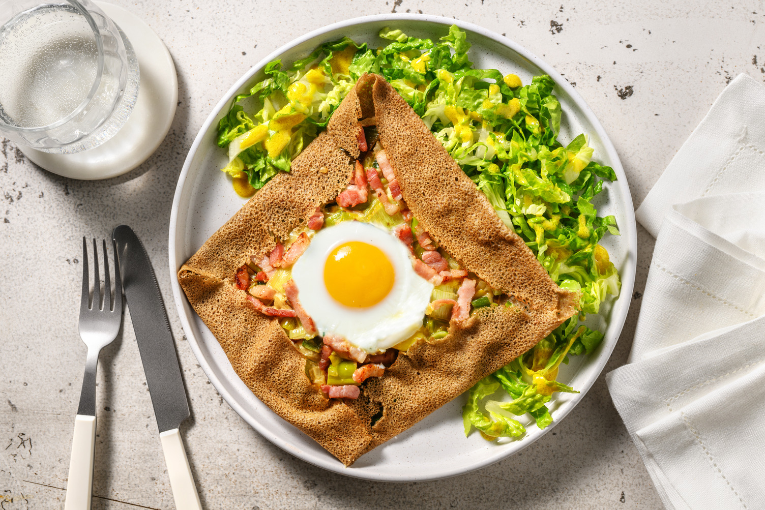 Galette paysanne poireaux & lardons fumés