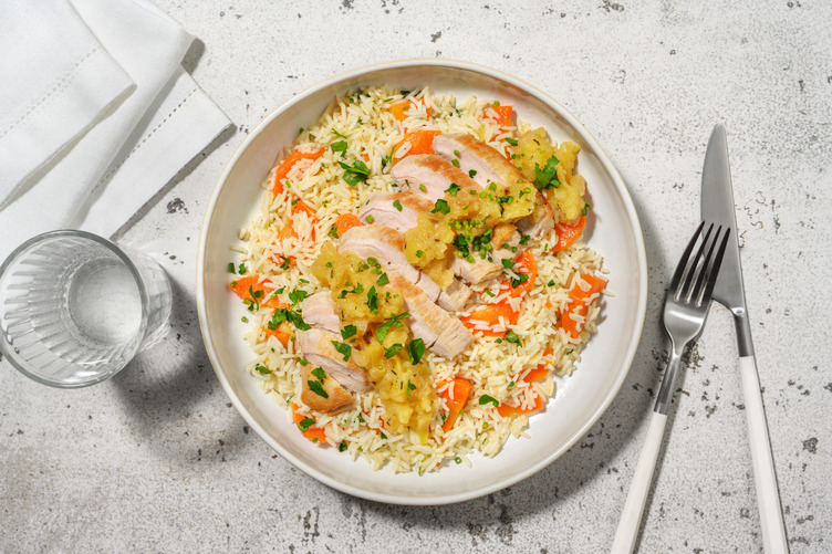 Dinde grillée & chutney maison pomme-thym