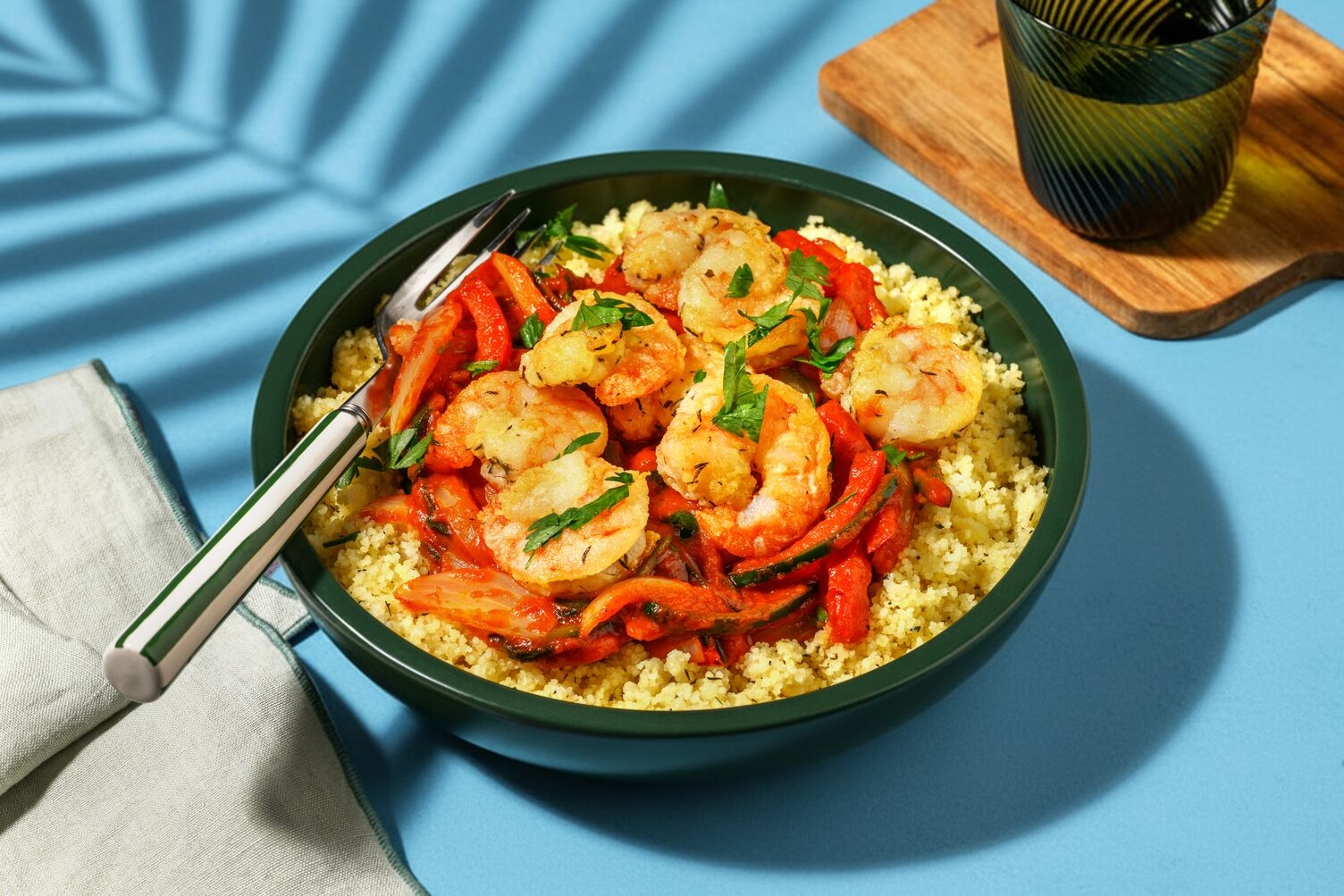 Crevettes piquantes au piri-piri & poivrons