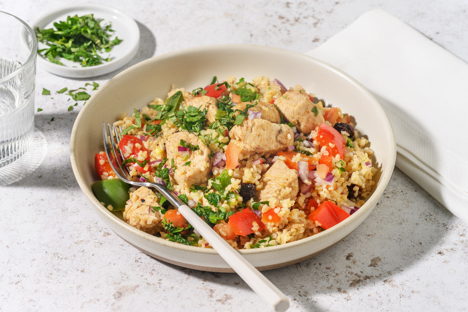 Taboulé de boulgour persillé & dinde