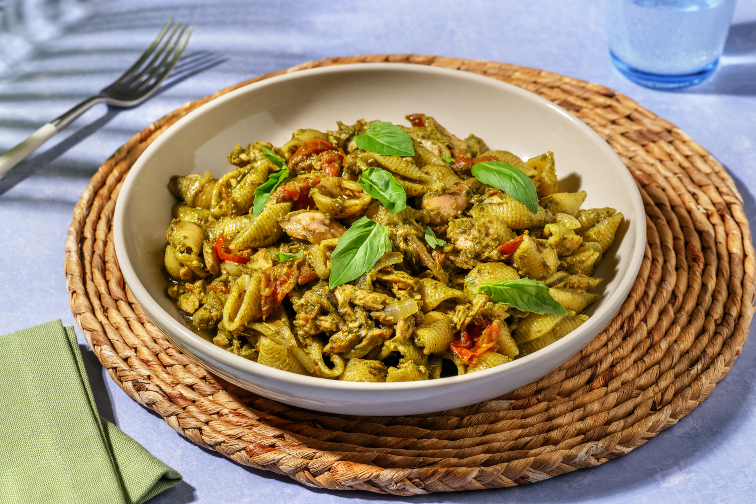 Conchiglie au thon & pesto verde