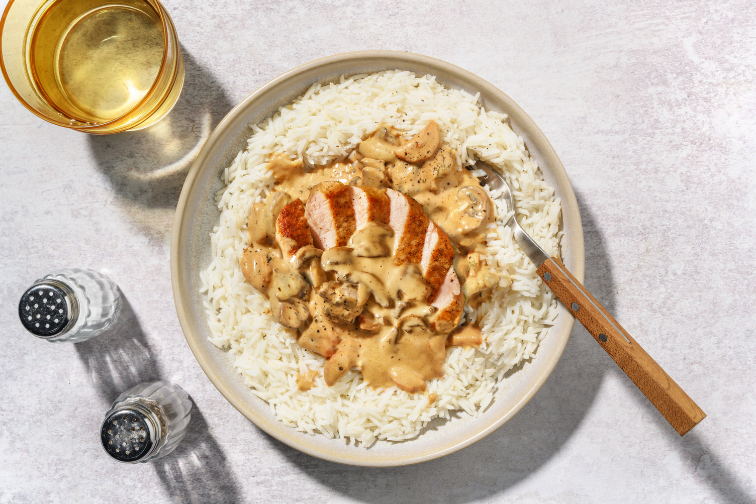 Carré de porc & sauce moutarde crémeuse