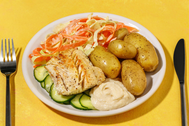 Snabblagad stekt fisk och remouladsås