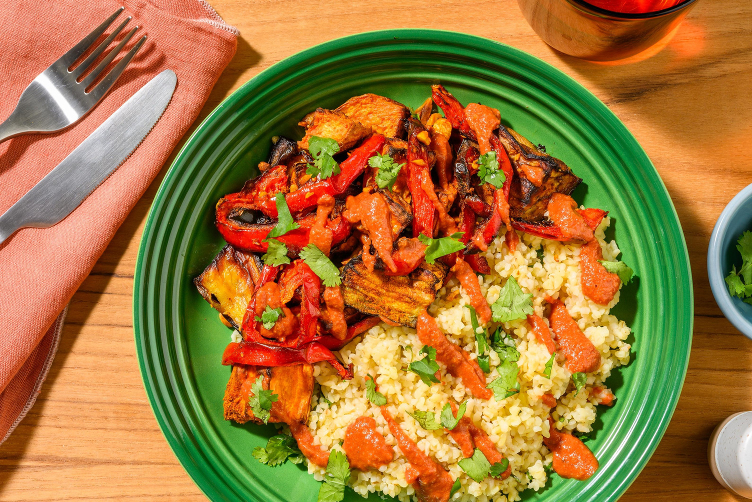 Nigerian Suya Inspired Peanut and Sweet Potato Bowl