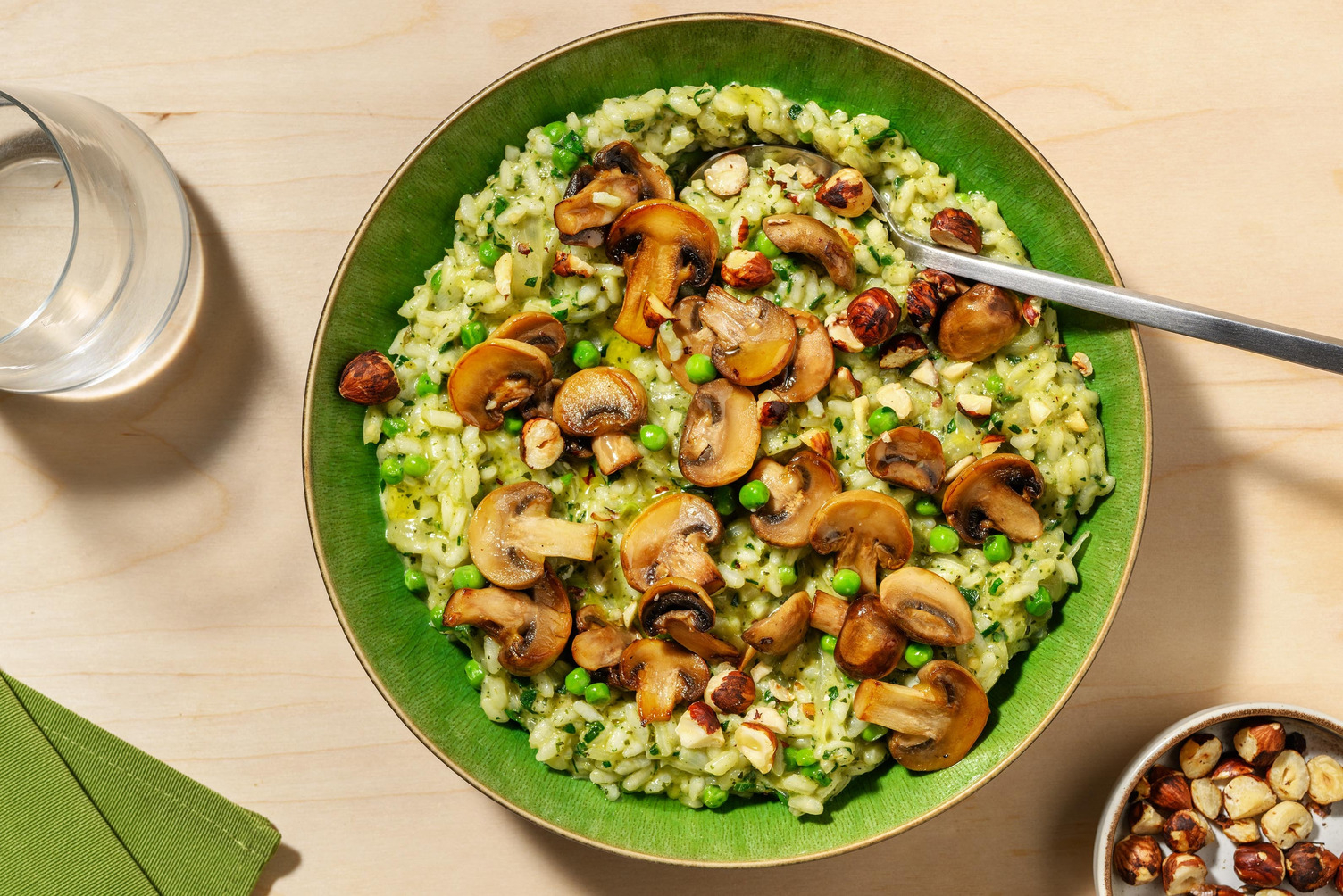 Emerald Isle Super Green Spinach, Pea and Pesto Risotto