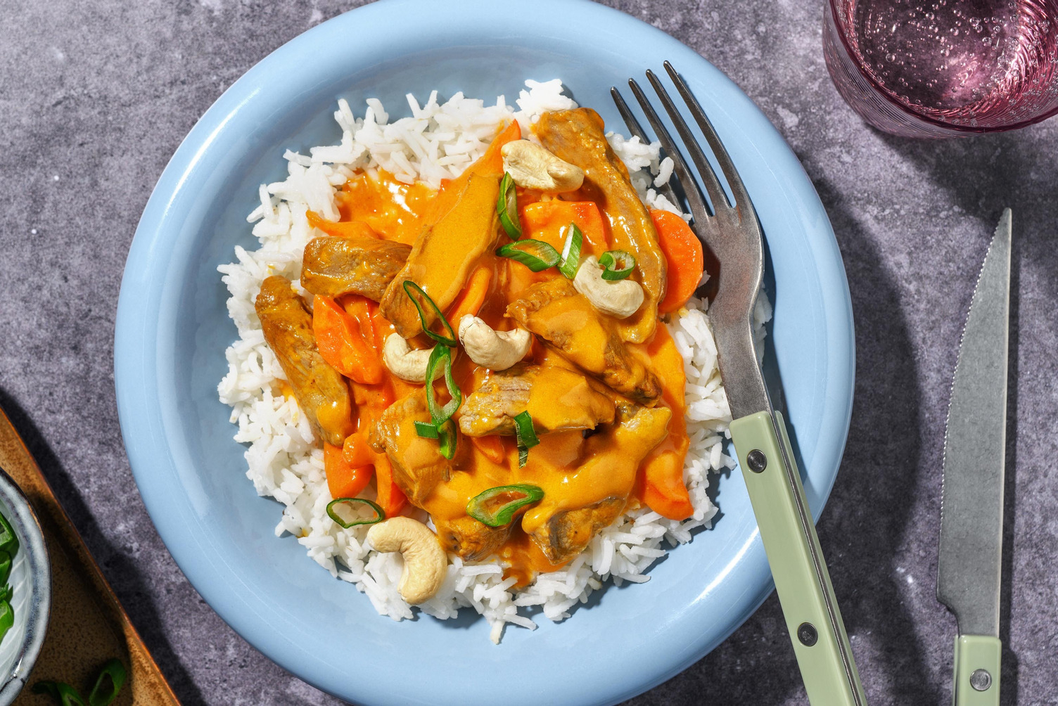 Mildes Korma Curry mit Bio-Rindergeschetzeltem