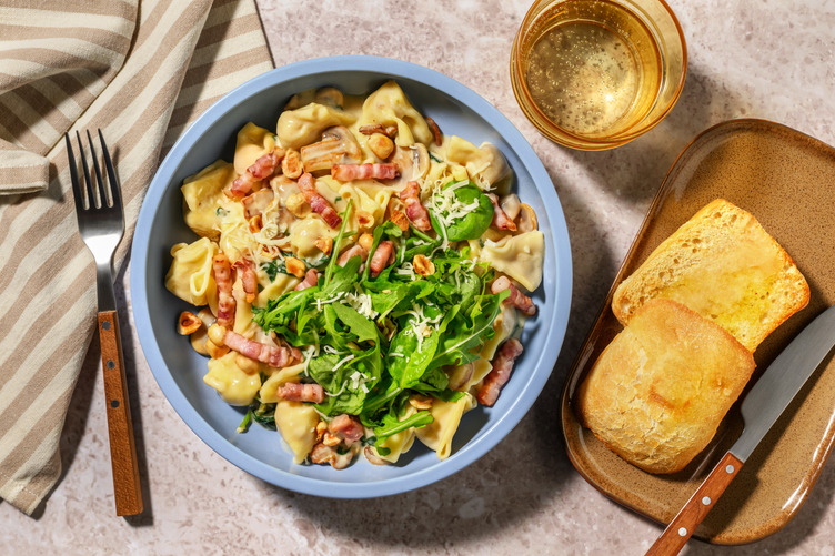 Black Pepper Mushroom Fiorelli with Bacon