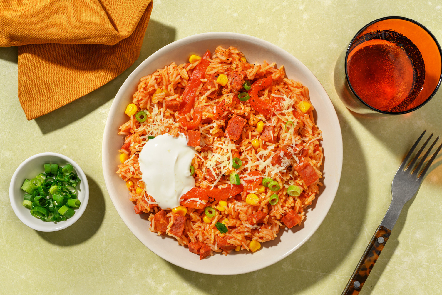 One pot Tex-Mex : chorizo, riz & cheddar