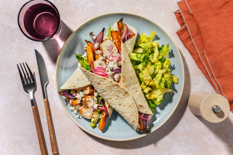 Wraps fusion poulet grillé & patate douce