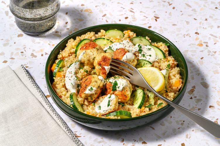 Keftas de poulet & boulgour à l'orientale