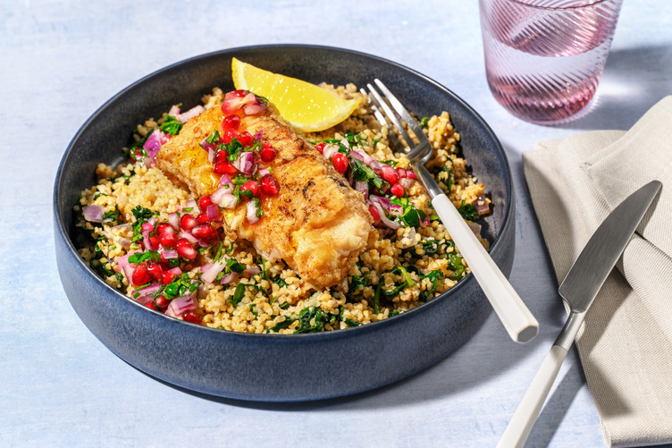 Filet de lieu & salsa de grenade 