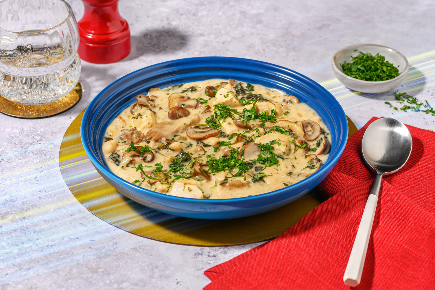 Mijoté extra-rapide au poulet crémeux