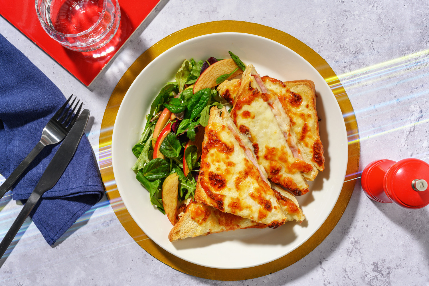 Croque éclair : jambon & gouda