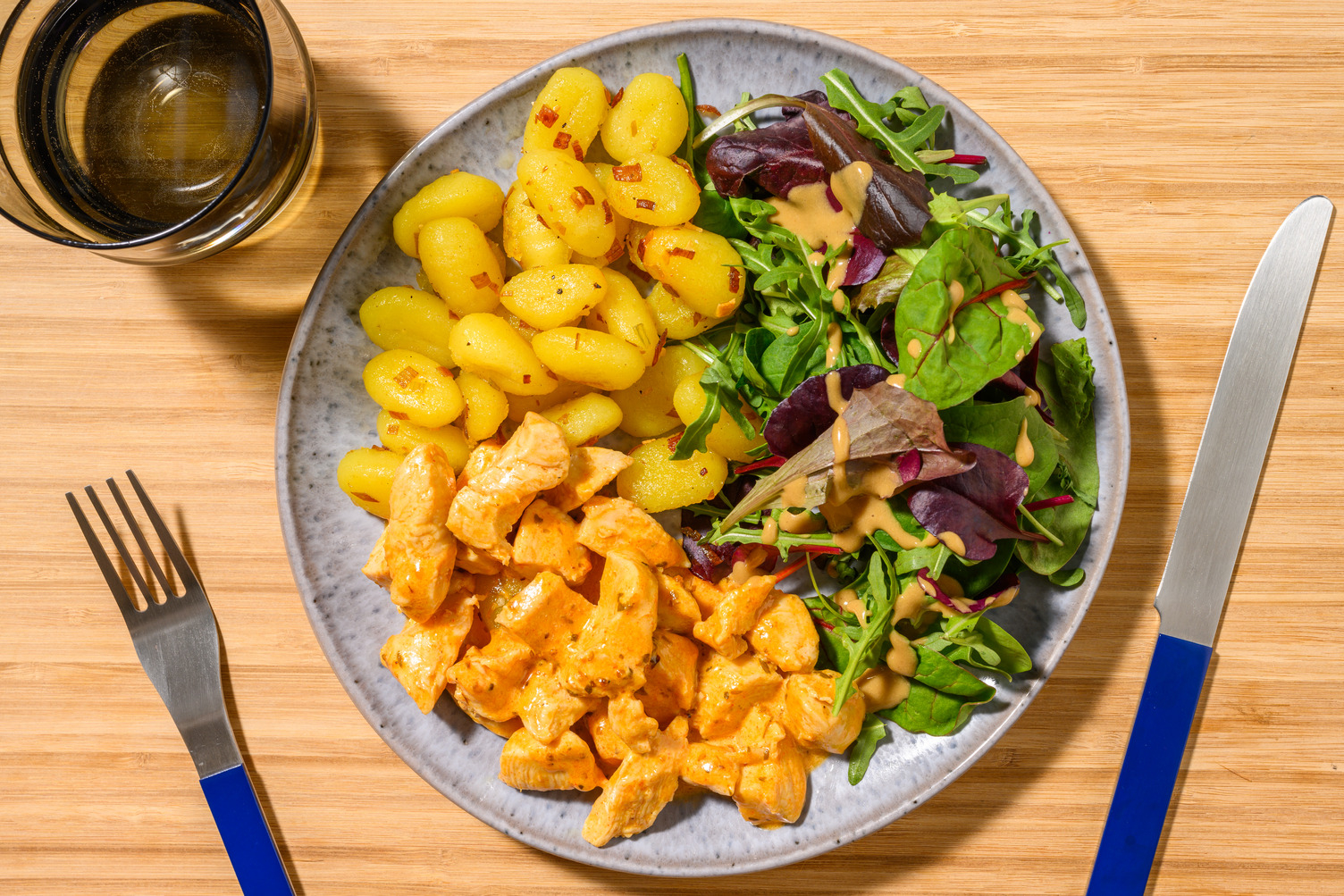 Dinde poêlée & gnocchi express au poireau